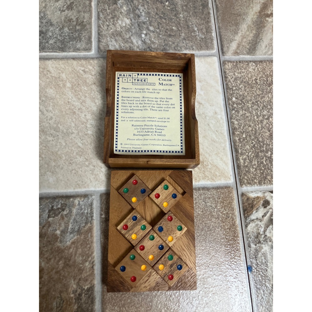 Rain‎ Tree Color Match Wooden Puzzle Brain Teaser Game